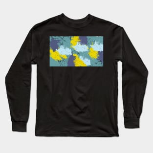 The Old Surface| Abstract Brushstrokes Scribbles Long Sleeve T-Shirt